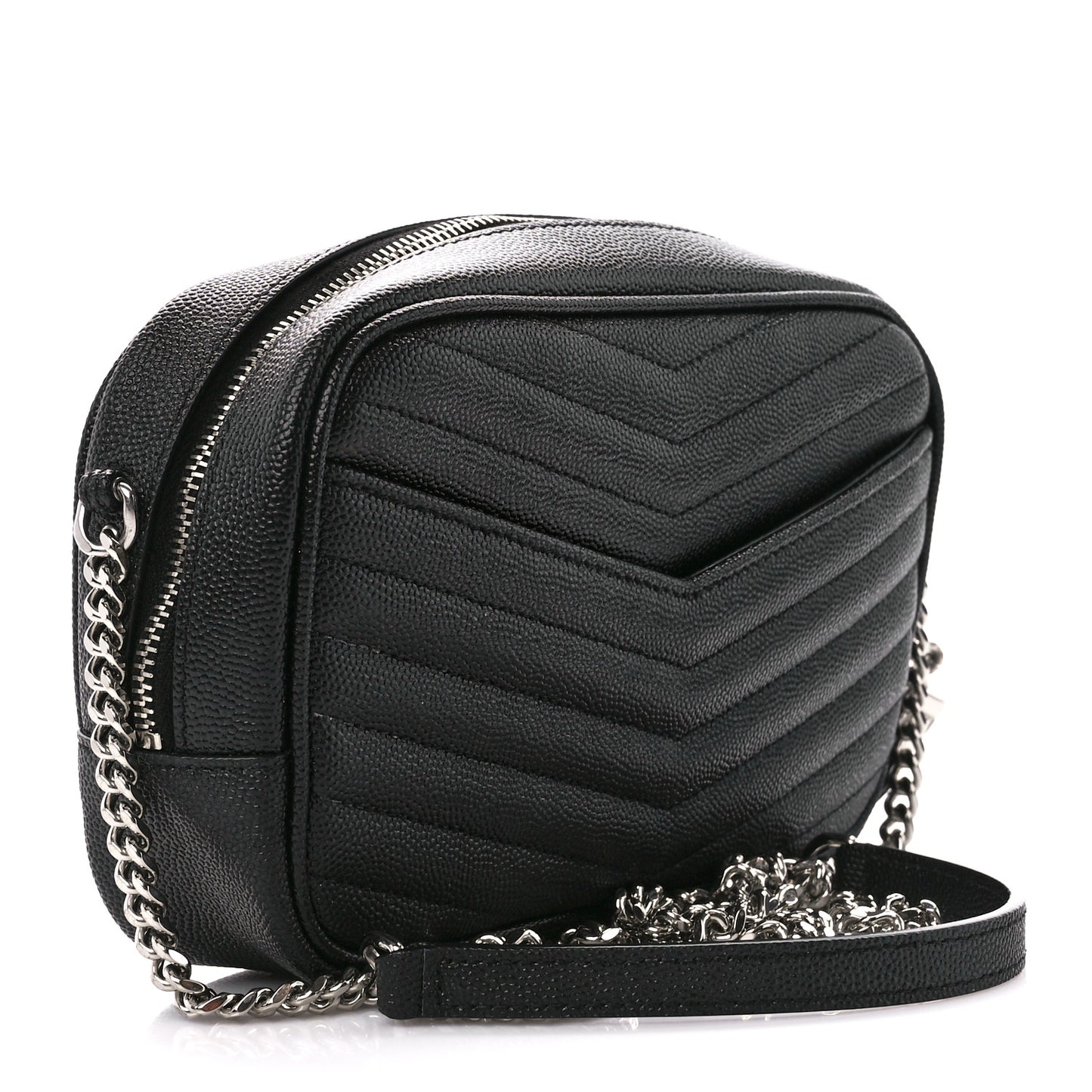 Grain De Poudre Matelasse Monogram Mini Lou Camera Bag Black