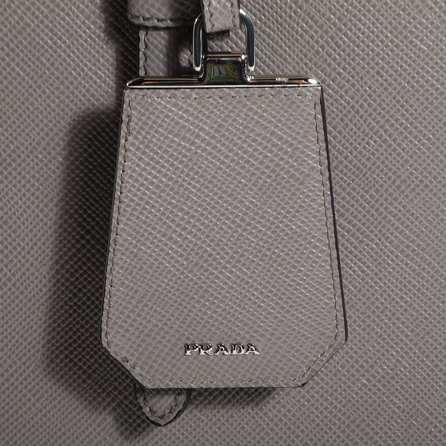 Prada Saffiano Cuir Double Handle Tote Argilla 9 of 14