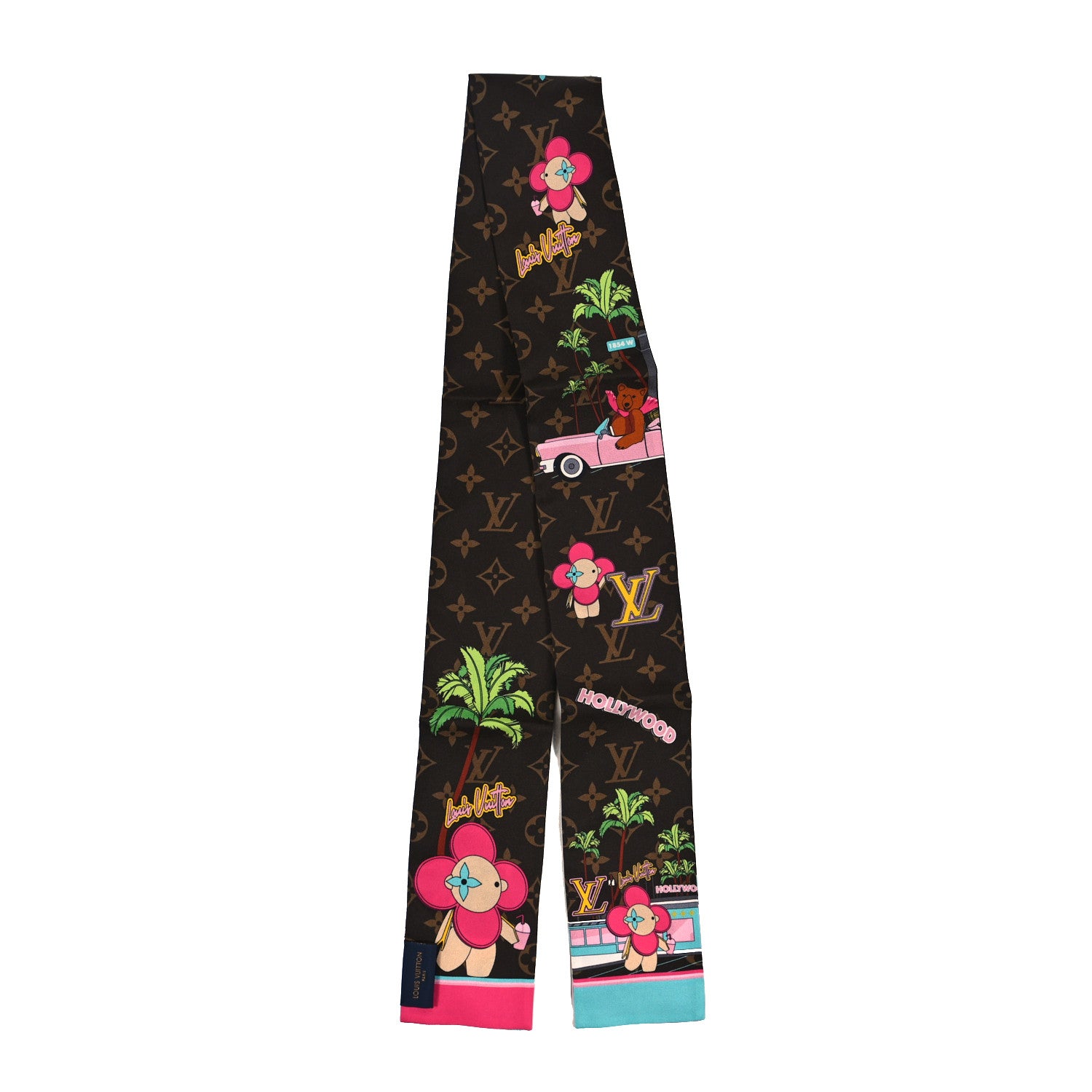 Louis Vuitton Silk Monogram 2021 Hollywood Christmas Animation Bandeau Marron 2 of 4