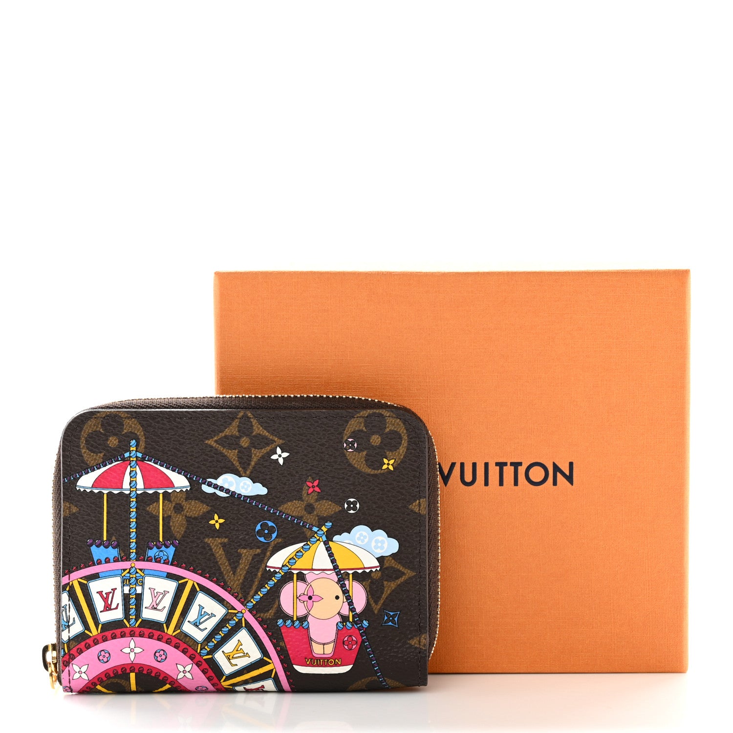 Louis Vuitton Monogram 2020 Christmas Animation Big Wheel Zippy Coin Purse Rose Ballerine 10 of 10