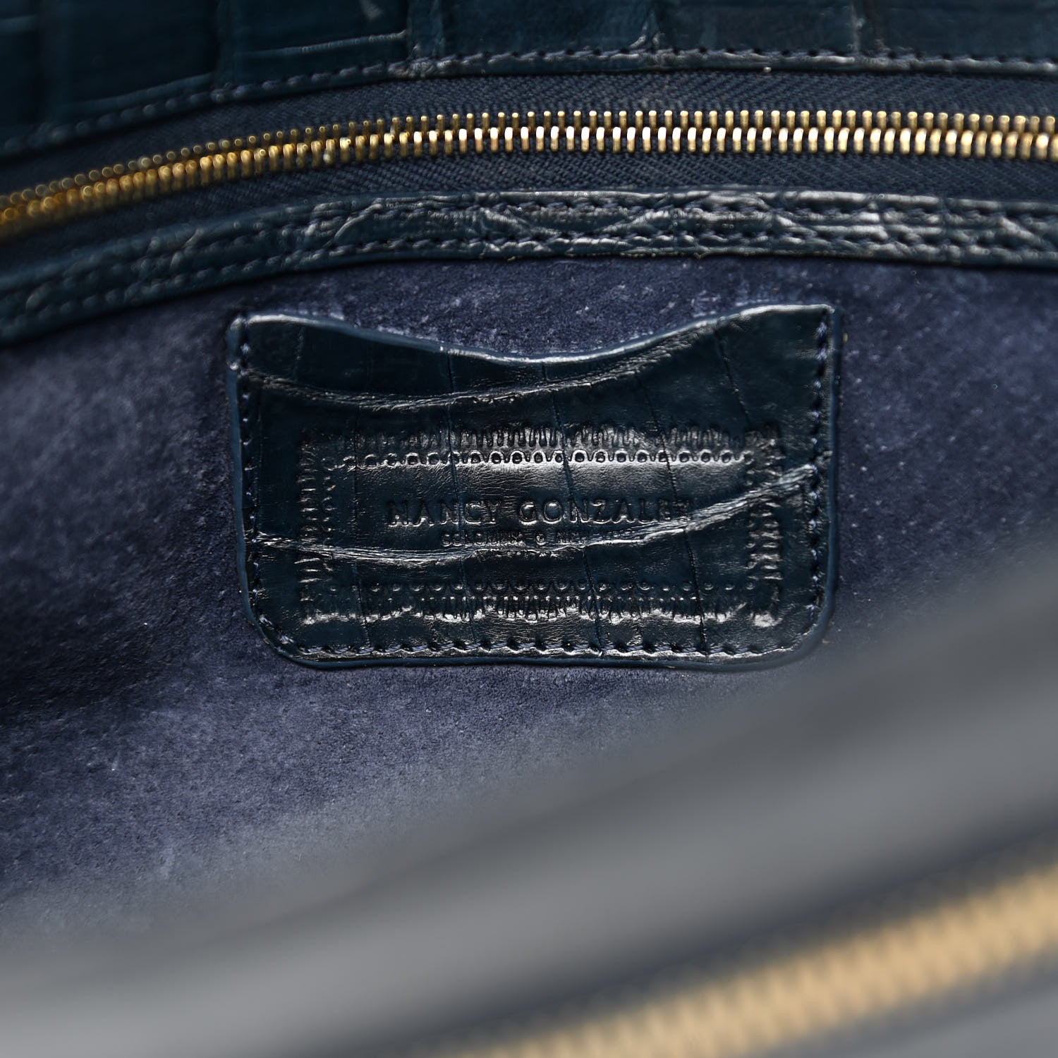 Nancy Gonzalez Crocodile Clutch Blue 6 of 9