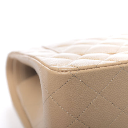 Chanel Caviar Quilted Jumbo Double Flap Beige Clair 11 of 18