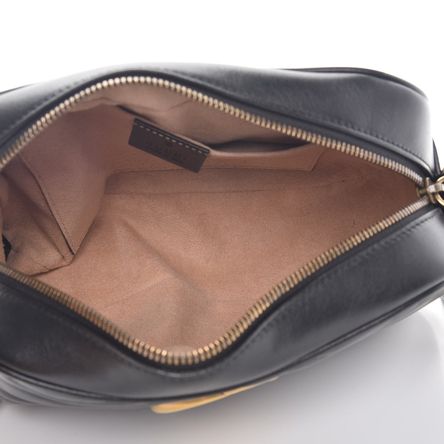 Calfskin Matelasse Small GG Marmont Chain Shoulder Bag Black