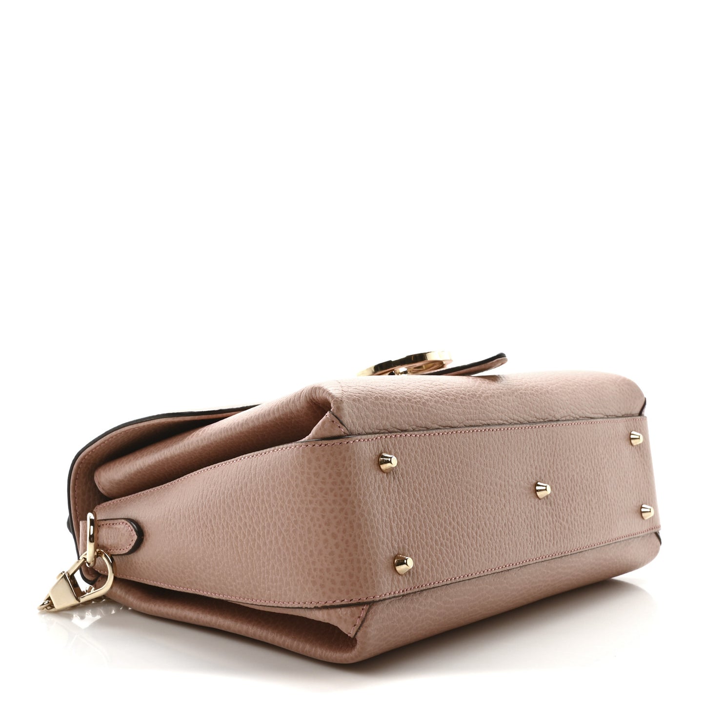Dollar Calfskin Interlocking G Top Handle Shoulder Bag Soft Pink