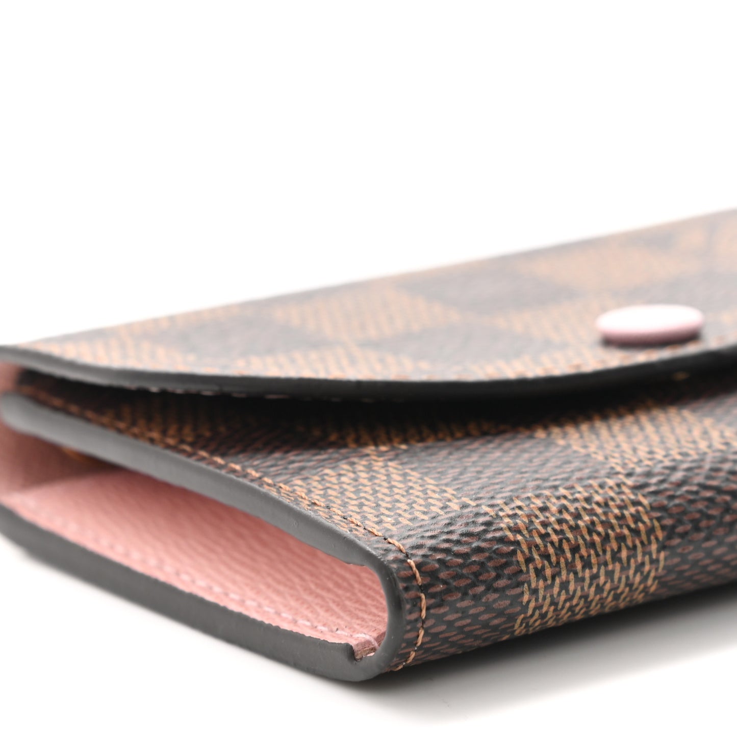 Damier Ebene Rosalie Coin Purse Rose Ballerine