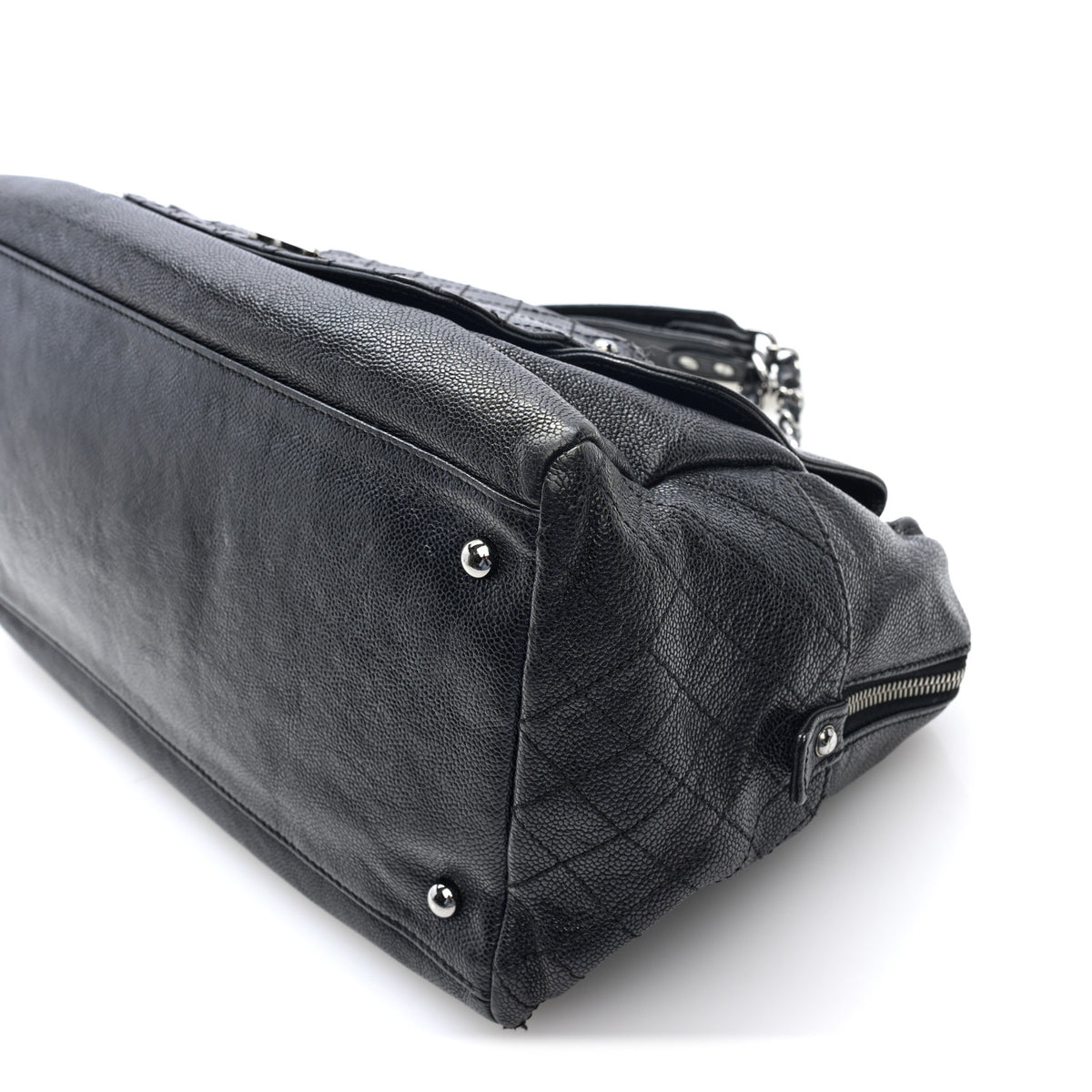 Glazed Caviar Pocket In The City Tote Brown