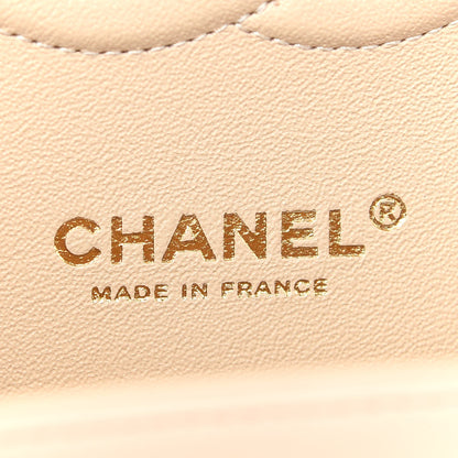 Chanel Lambskin Quilted Medium Double Flap Beige 6 of 9