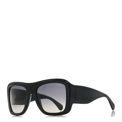 Chanel Acetate Polarized Rectangle Sunglasses 5395 Black 1 of 8