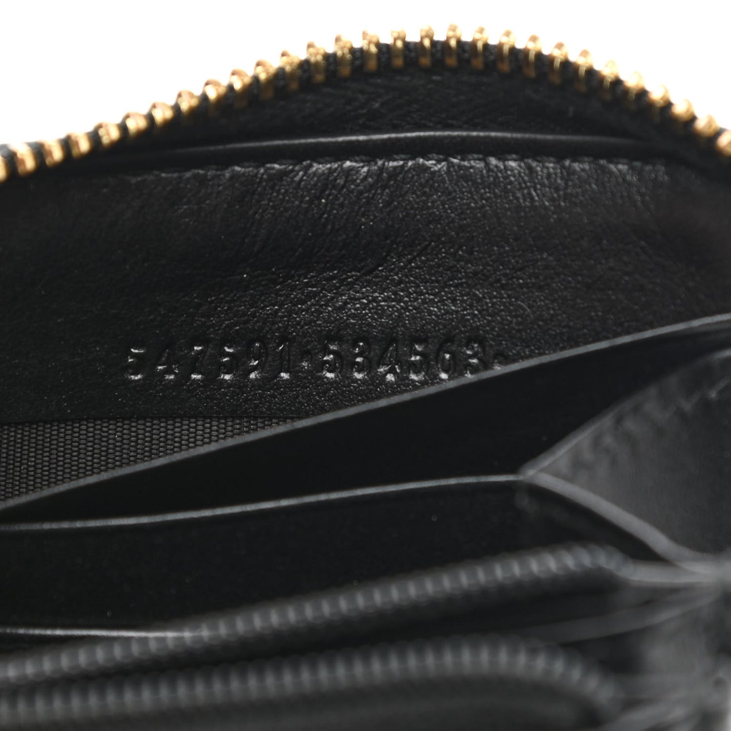 Smooth Calfskin Zip Around Wallet Black