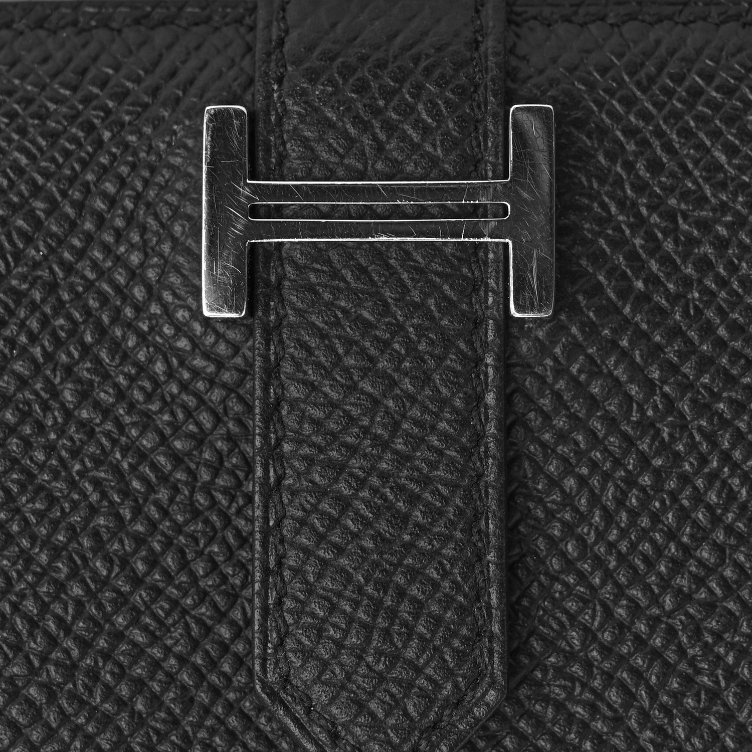 Hermes Epsom Bearn Compact Wallet Black 11 of 12