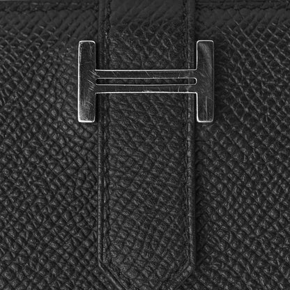 Hermes Epsom Bearn Compact Wallet Black 11 of 12