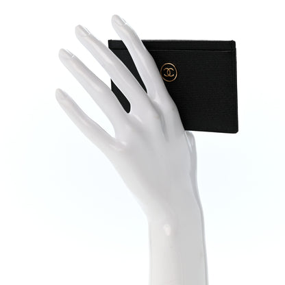Chanel Calfskin Coco Button Card Holder Black 2 of 11