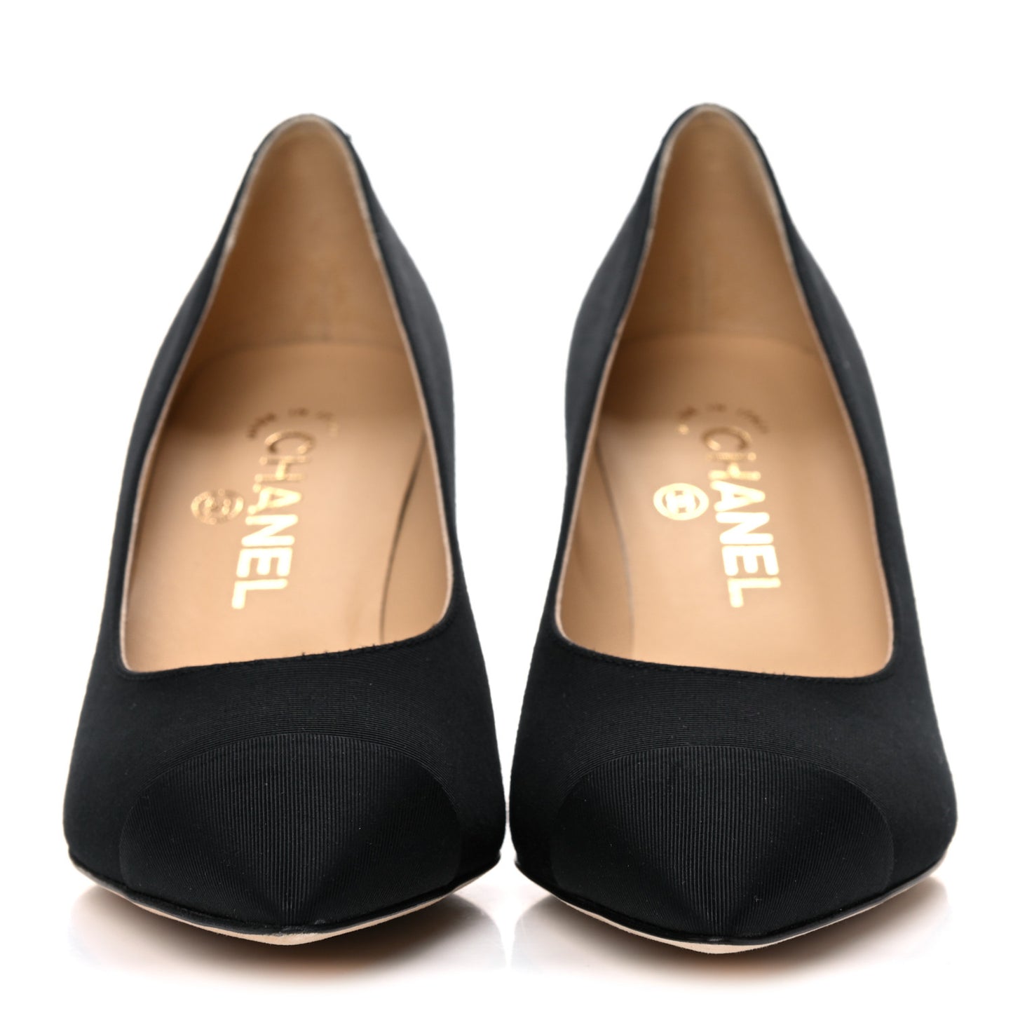 Grosgrain Cap Toe CC Pumps 36.5 Black