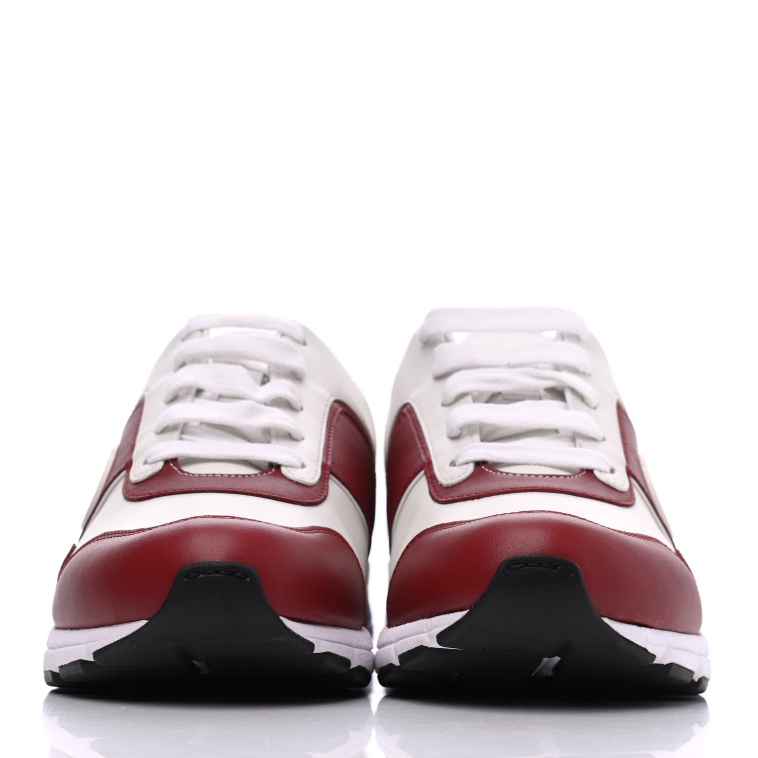 Gucci Calfskin Womens Interlocking G Sneakers 40 White Rosso 2 of 9