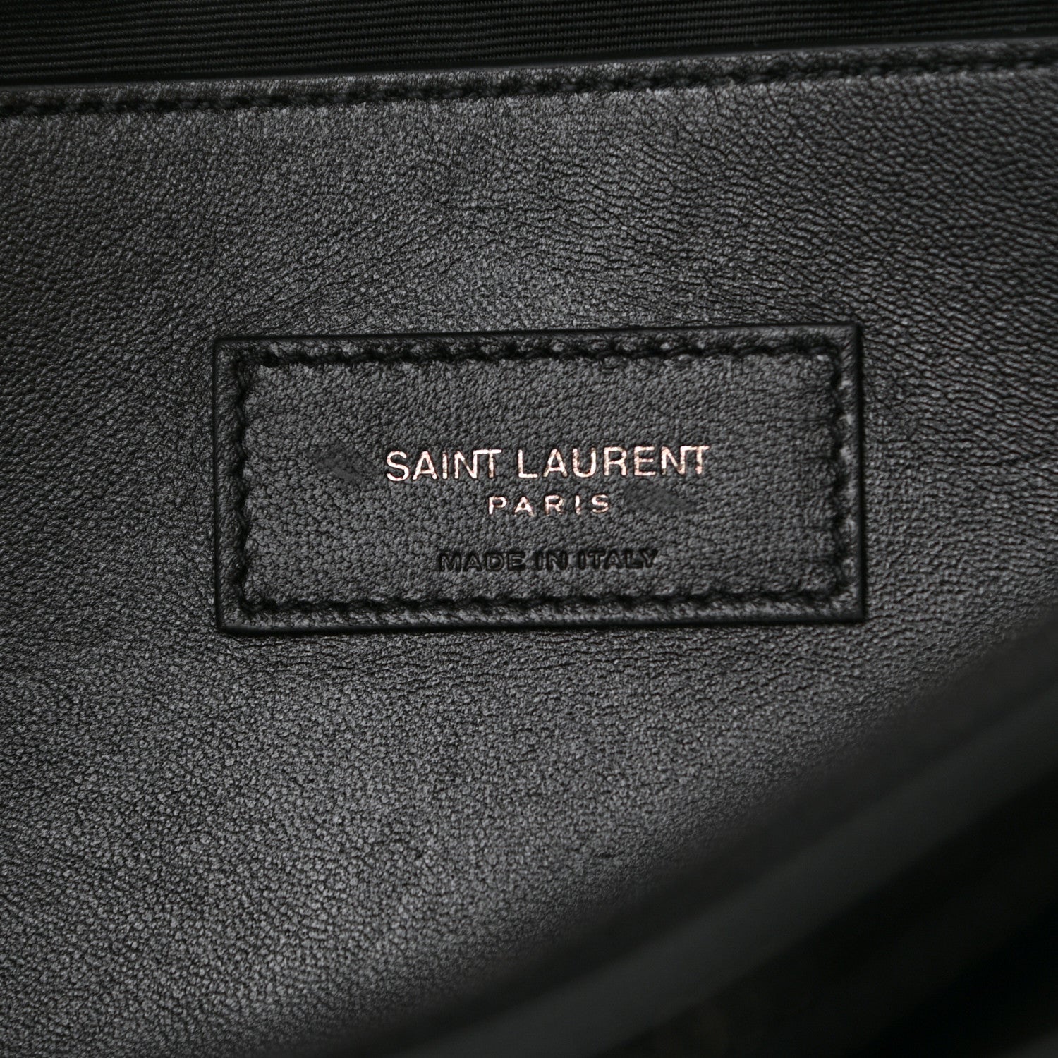 Saint Laurent Grain De Poudre Medium West Hollywood Monogram Fold-Over Black 7 of 11