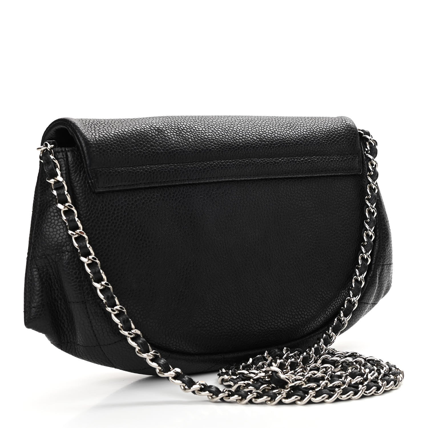 Chanel Caviar Half Moon Wallet On Chain WOC Black 3 of 14