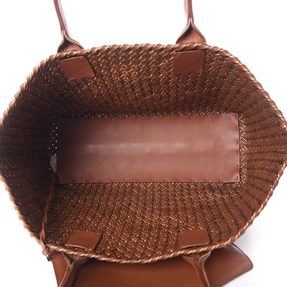 Bottega Veneta Metallic Intrecciato Nappa Medium Cabat Brown Gold 6 of 10