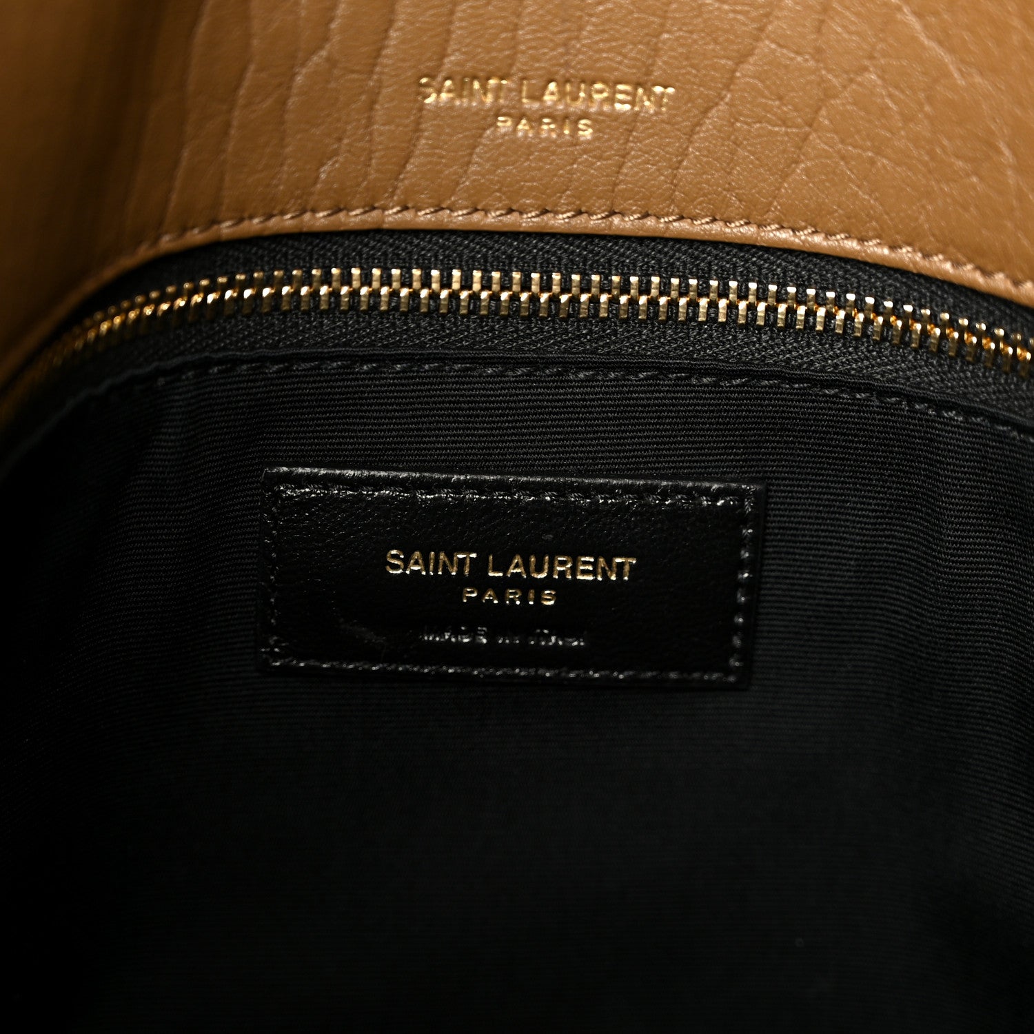 Saint Laurent Grained Lambskin Monogram Large Niki Chain Satchel Dark Cork 6 of 11