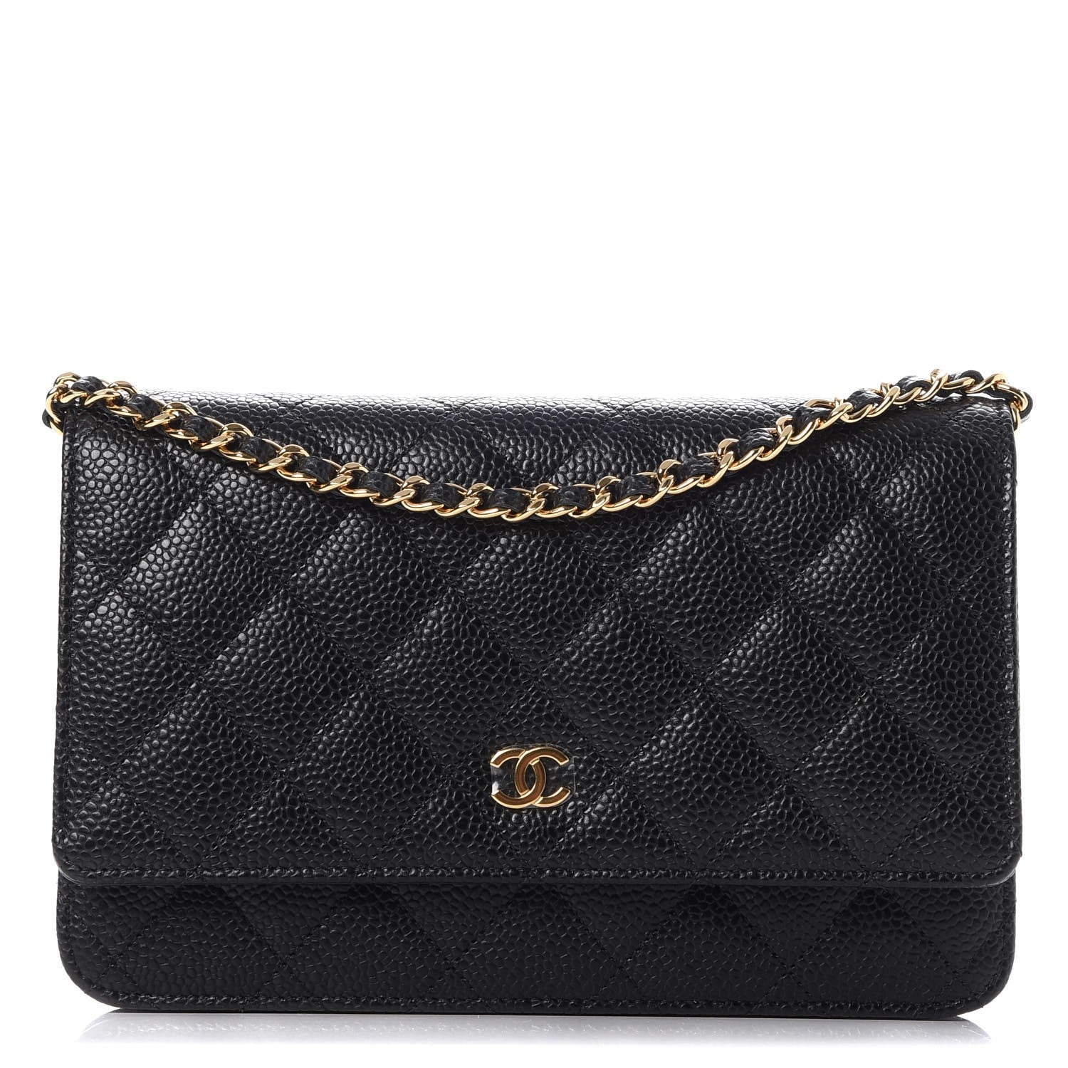 Chanel Caviar Quilted Wallet On Chain WOC Black 1 of 9