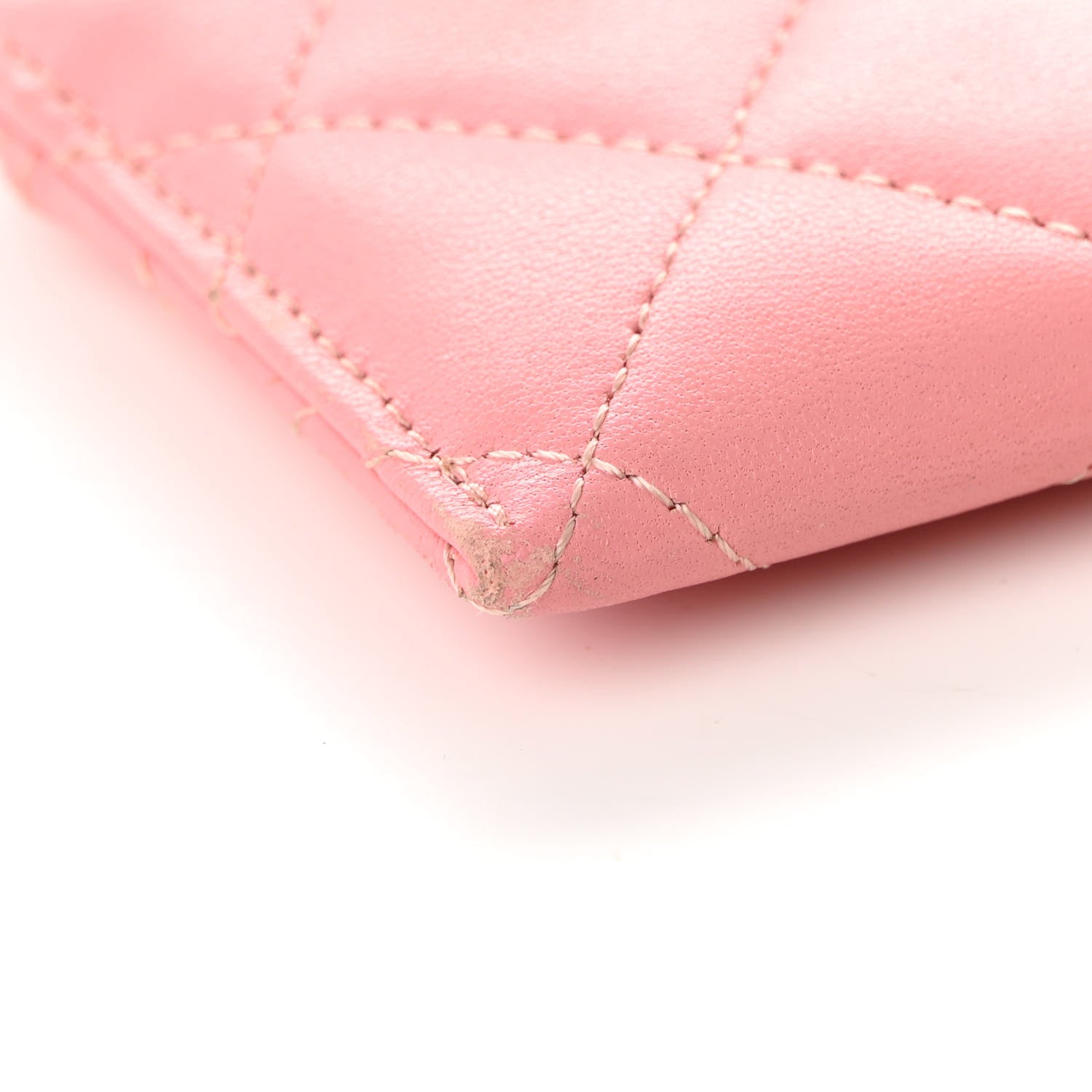 Chanel Lambskin Quilted Card Holder Pink 10 of 17