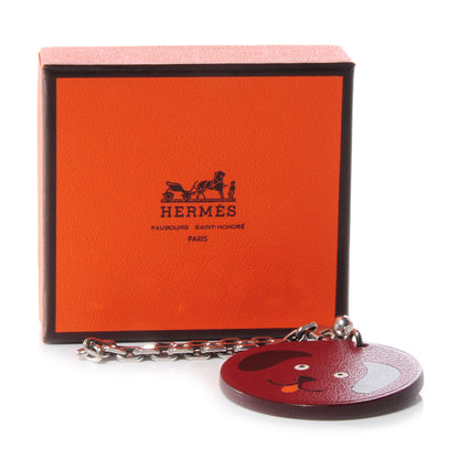 Hermes Swift Dog Key Chain Bag Charm Rouge H 4 of 4