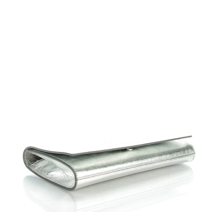 Saint Laurent Metallic Calfskin Monogram Large Belle De Jour Clutch Silver 4 of 7