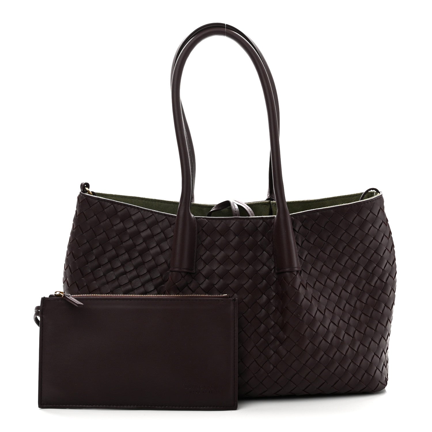 Bottega Veneta Calfskin Intrecciato Pinacoteca Reversible Tote Dark Barolo Pickle 3 of 10