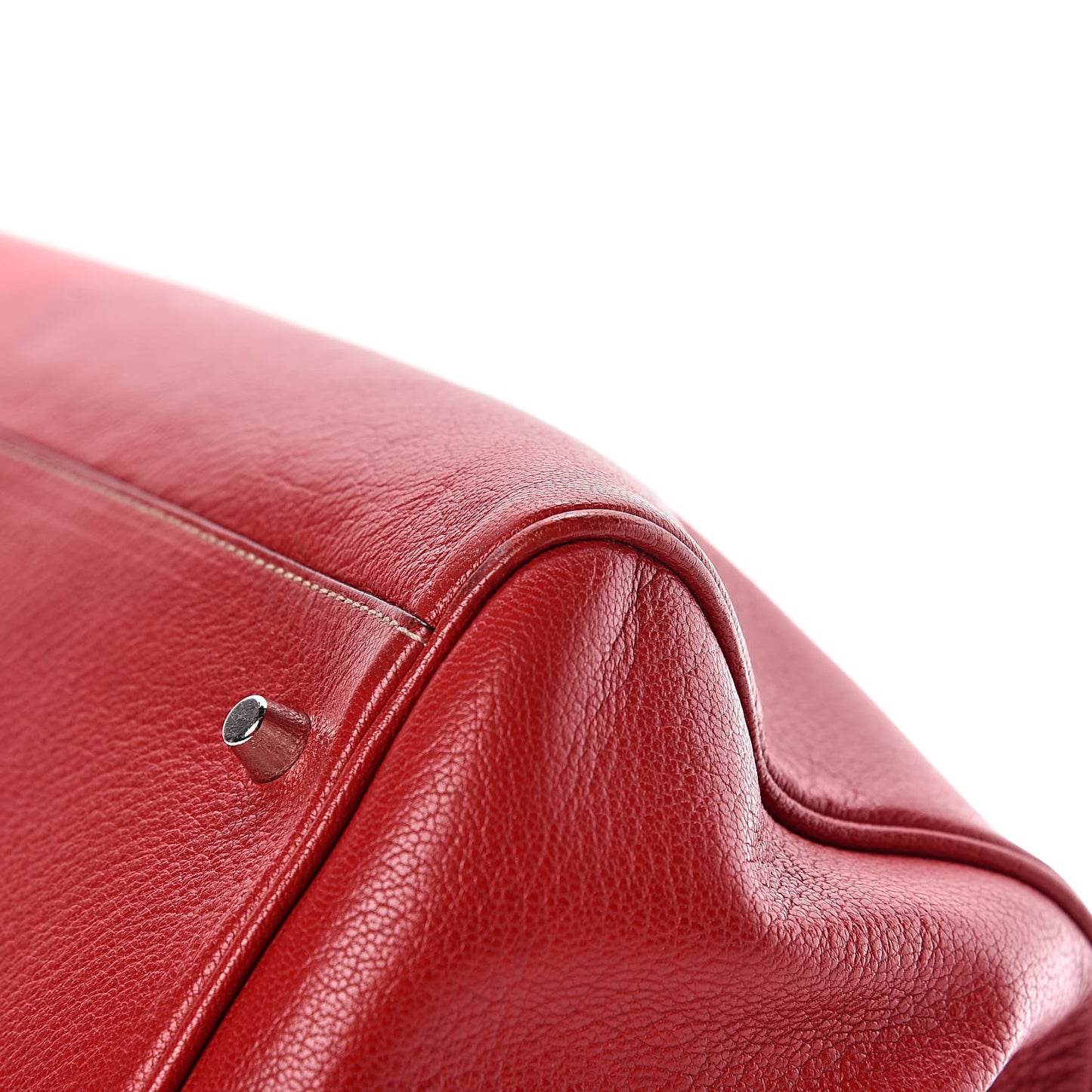 Goatskin Cerniera Doctor Bag Rubino