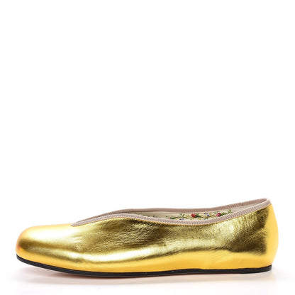 Gucci Metallic Nappa Patent Hannelore Detachable Platform Sandals 36 Gold 8 of 16