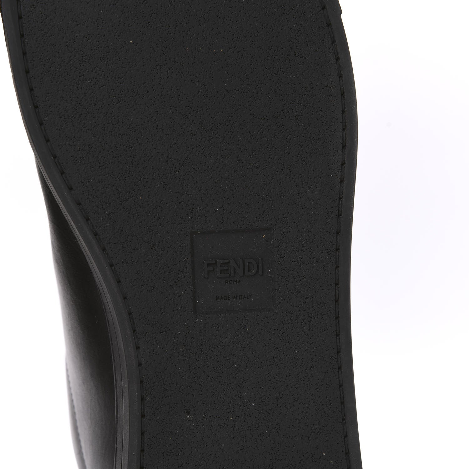 Fendi Calfskin FF Sneakers 12 Black 8 of 10