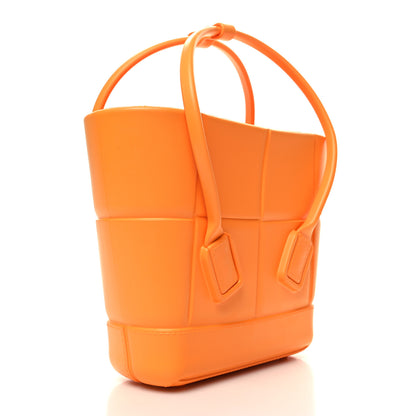 Bottega Veneta Rubber Maxi Intrecciato Mini Arco Tangerine 3 of 9