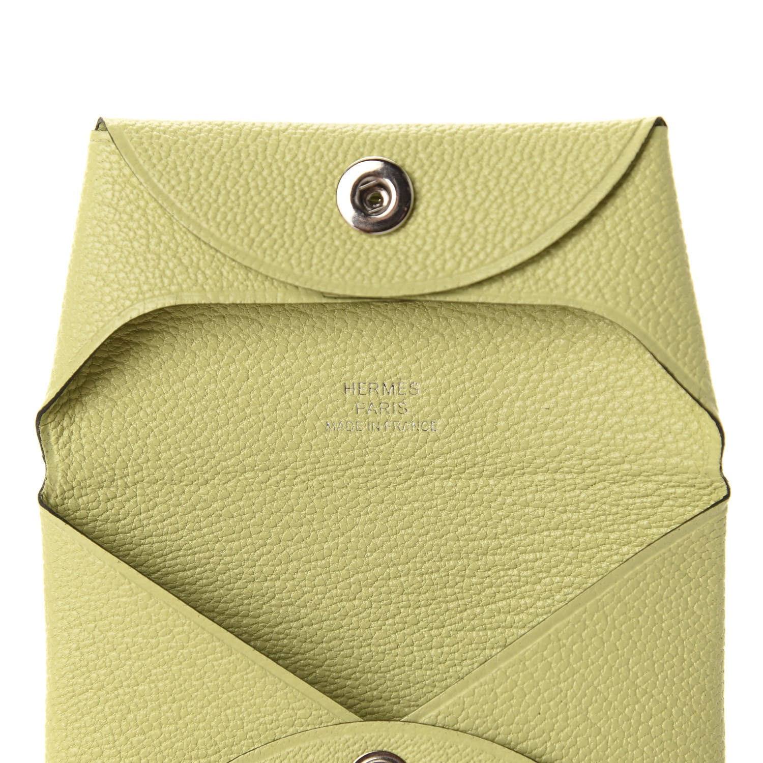 Hermes Chevre Mysore Bastia Coin Purse Jaune Bourgeon 6 of 8