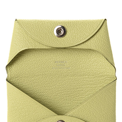 Hermes Chevre Mysore Bastia Coin Purse Jaune Bourgeon 6 of 8