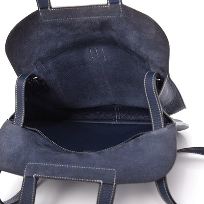 Hermes Taurillon Clemence Halzan 31 GM Bleu Saphir 5 of 10