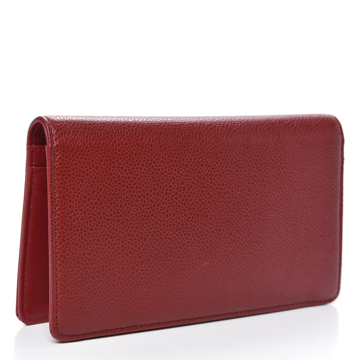 Chanel Caviar Timeless CC Yen Wallet Red 3 of 11
