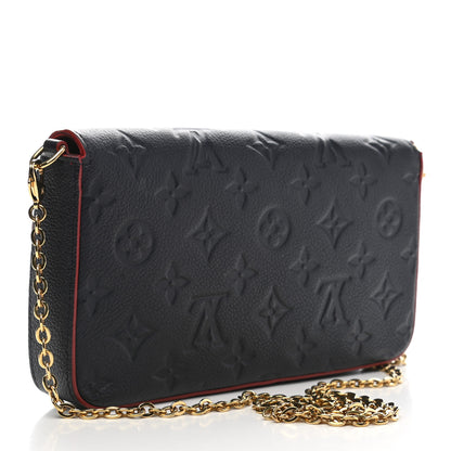 Louis Vuitton Empreinte Pochette Felicie Chain Wallet Marine Rouge 4 of 12