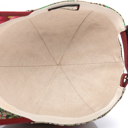 Gucci GG Supreme Monogram Flora Baseball Hat 56 S Red 6 of 8