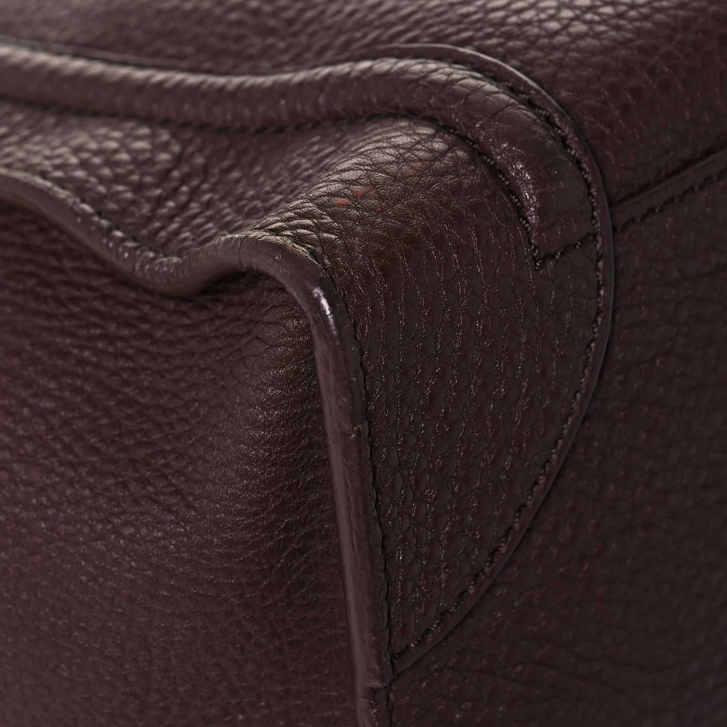 Pebbled Calfskin Mini Luggage Chocolate