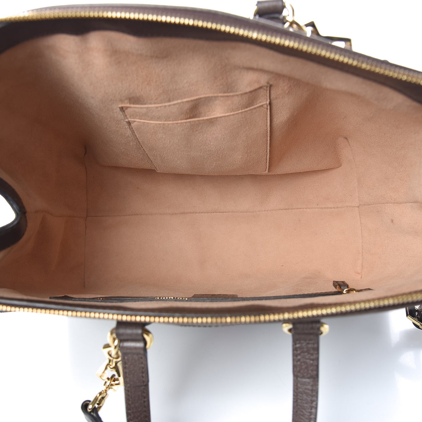 GG Supreme Monogram Web Medium Ophidia Tote Bag Brown
