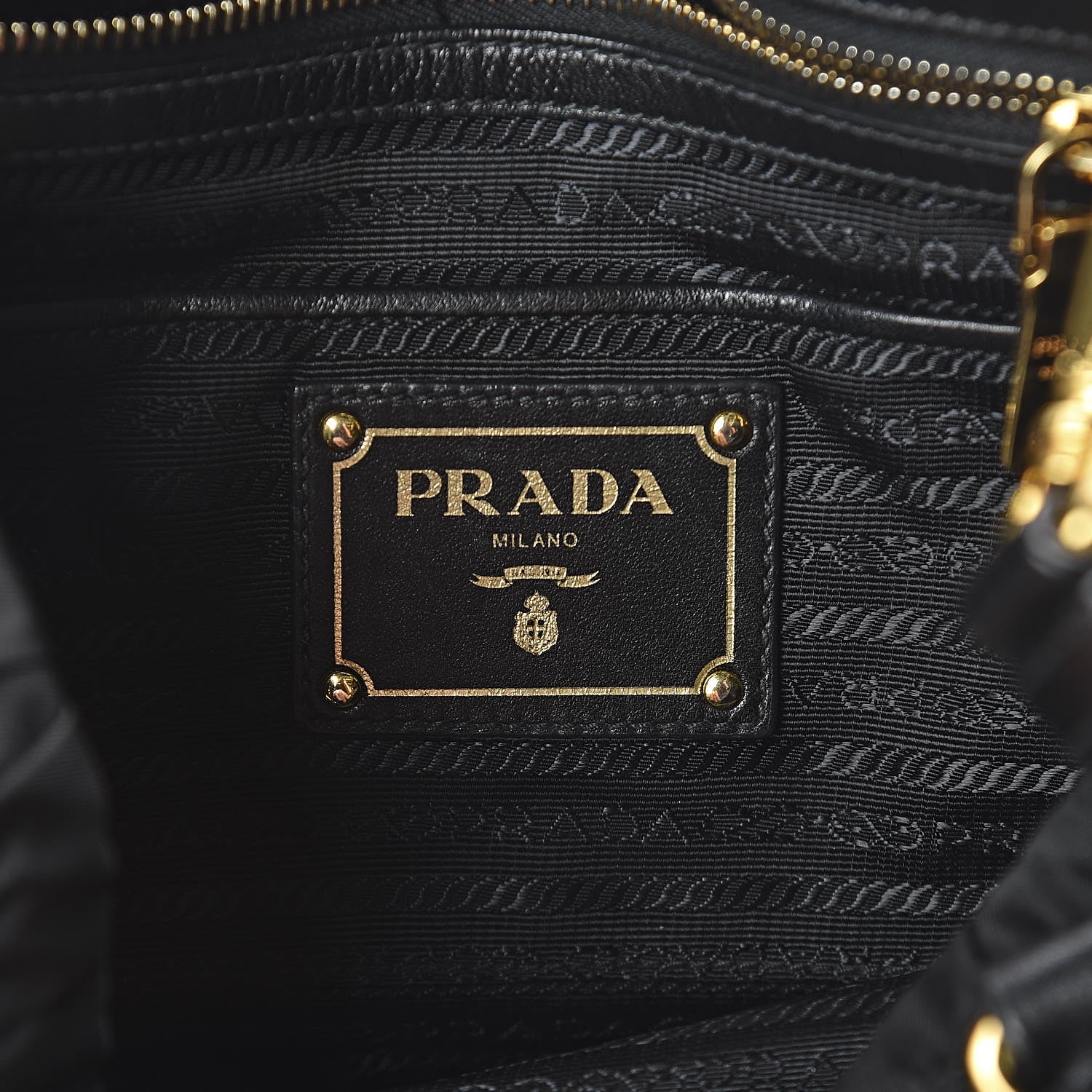 Prada Tessuto Nylon Gaufre Satchel Black 6 of 11
