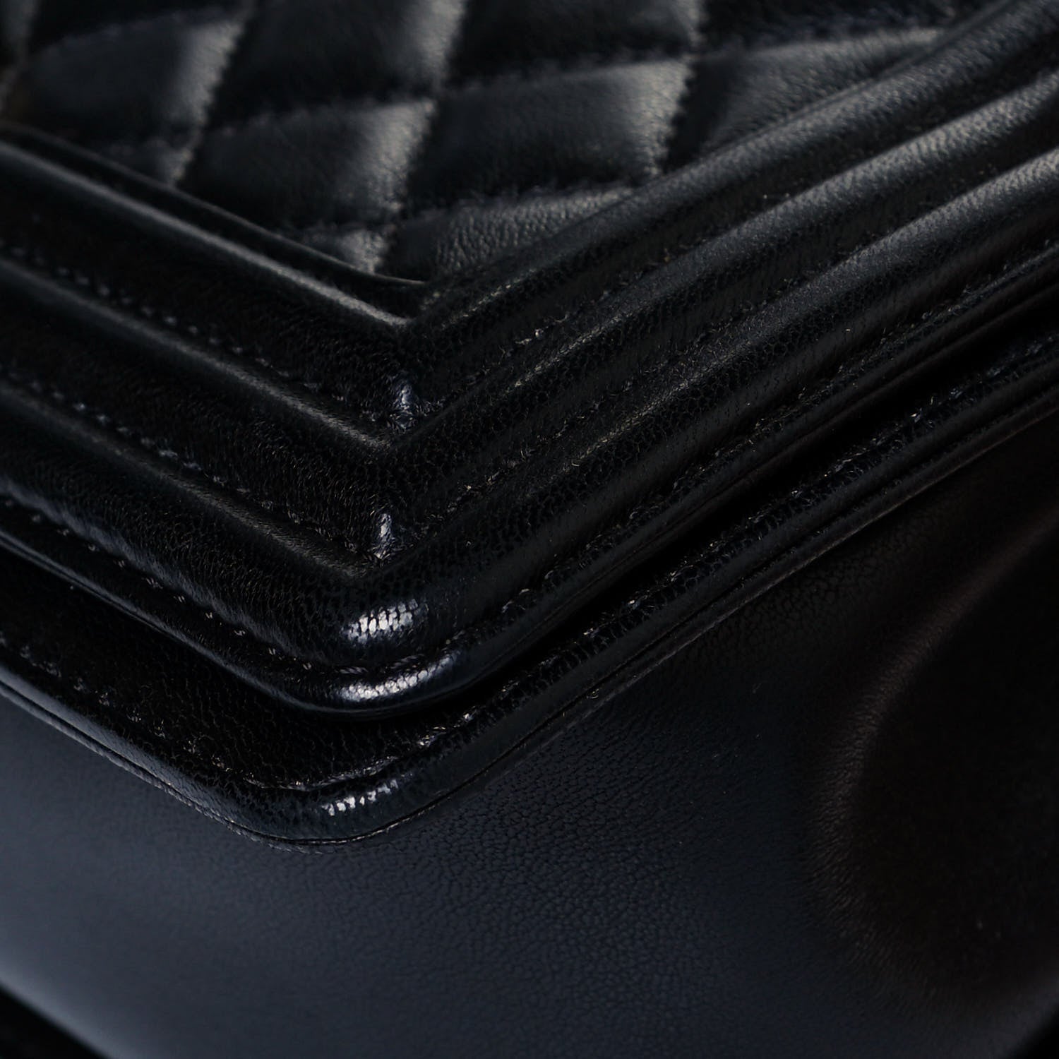 Chanel Lambskin Quilted Medium Boy Flap Black 10 of 15
