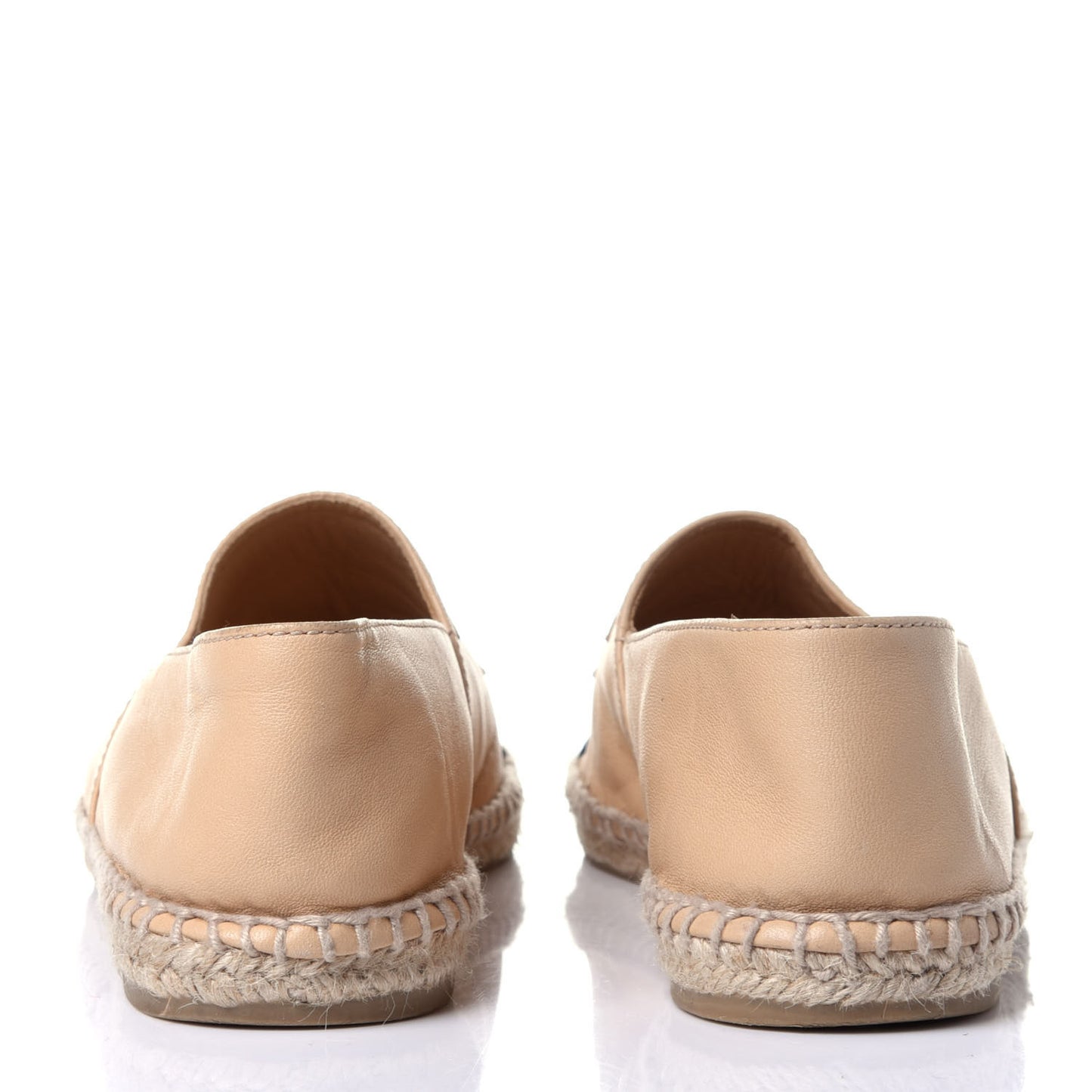 Lambskin CC Espadrilles 38 Beige Black