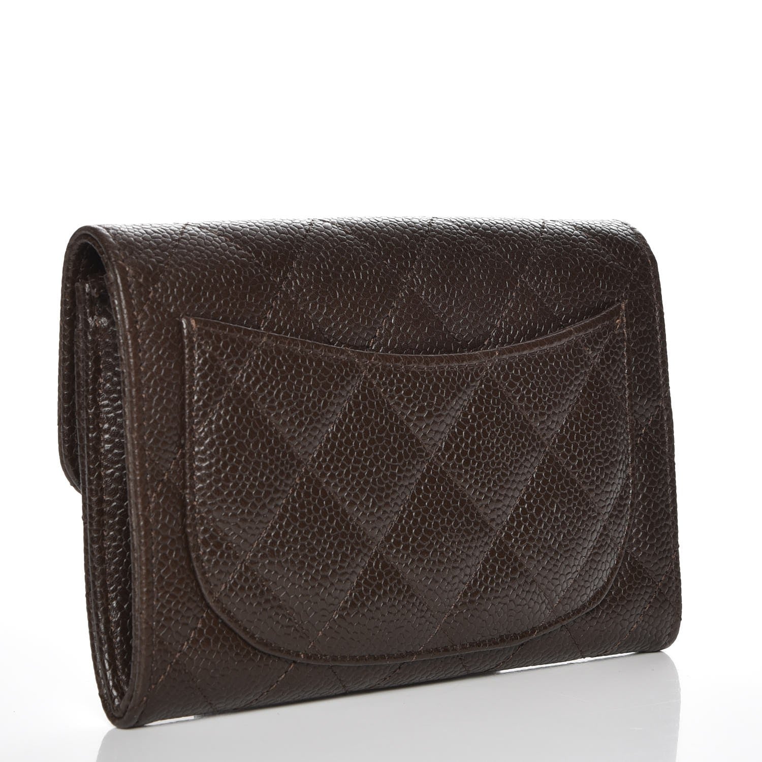 Chanel Caviar Quilted Small Flap Wallet Brown 3 of 8