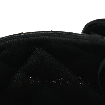 Chanel Shiny Lambskin Quilted Lace Up Combat Boots 37 Black 10 of 11