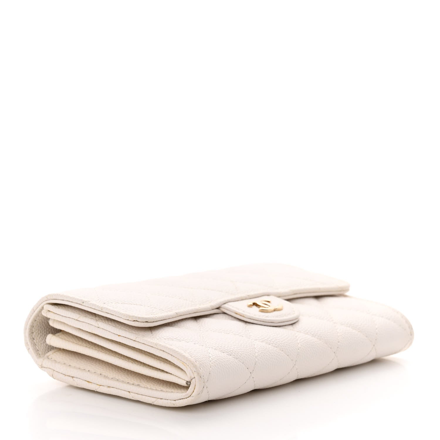 Chanel Caviar Quilted Medium Flap Wallet White 4 of 12