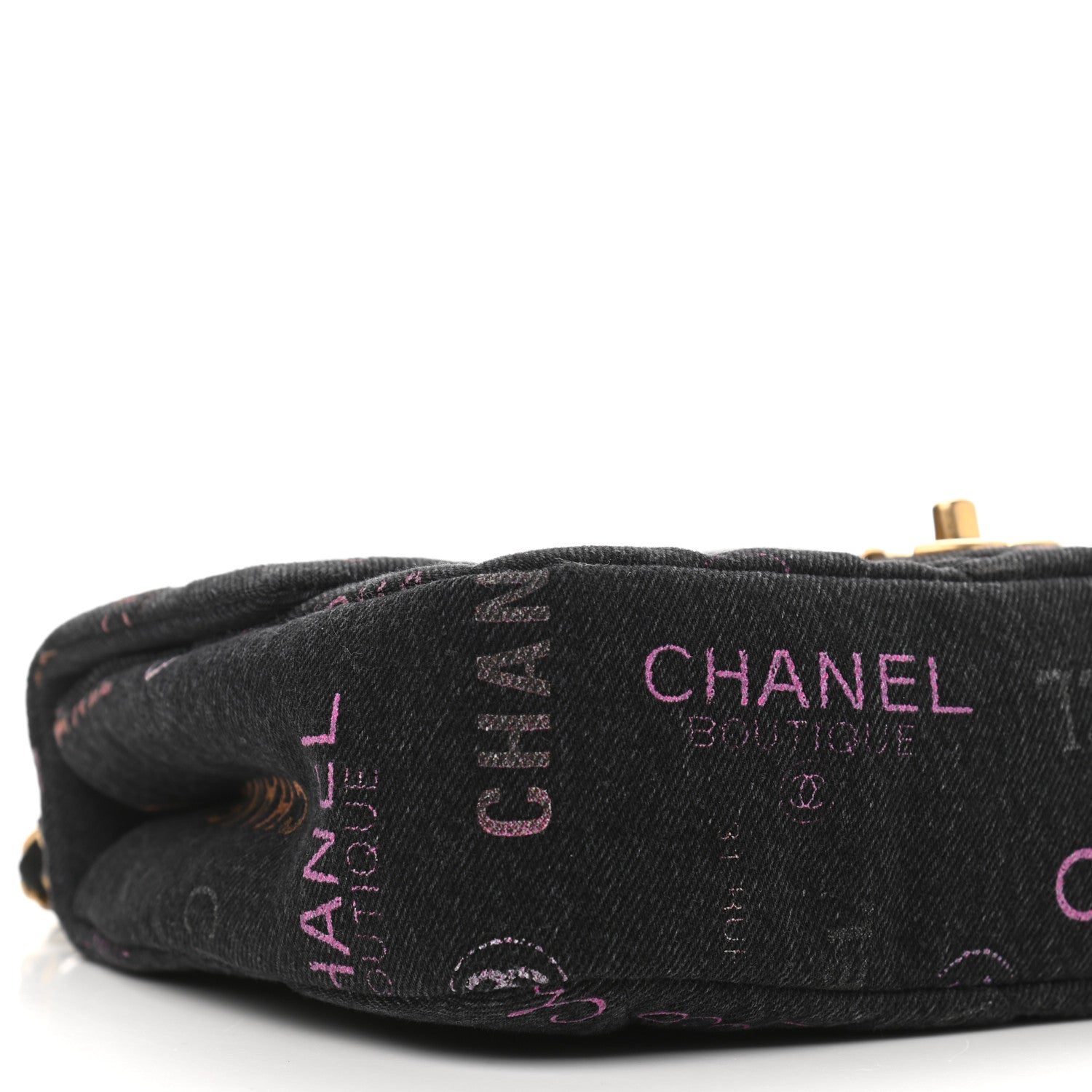 Chanel Denim Quilted Denim Mood Large Flap Black Multicolor 5 of 11