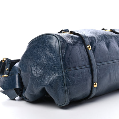 Miu Miu Vitello Lux Medium Bow Bag Bleuette 7 of 8