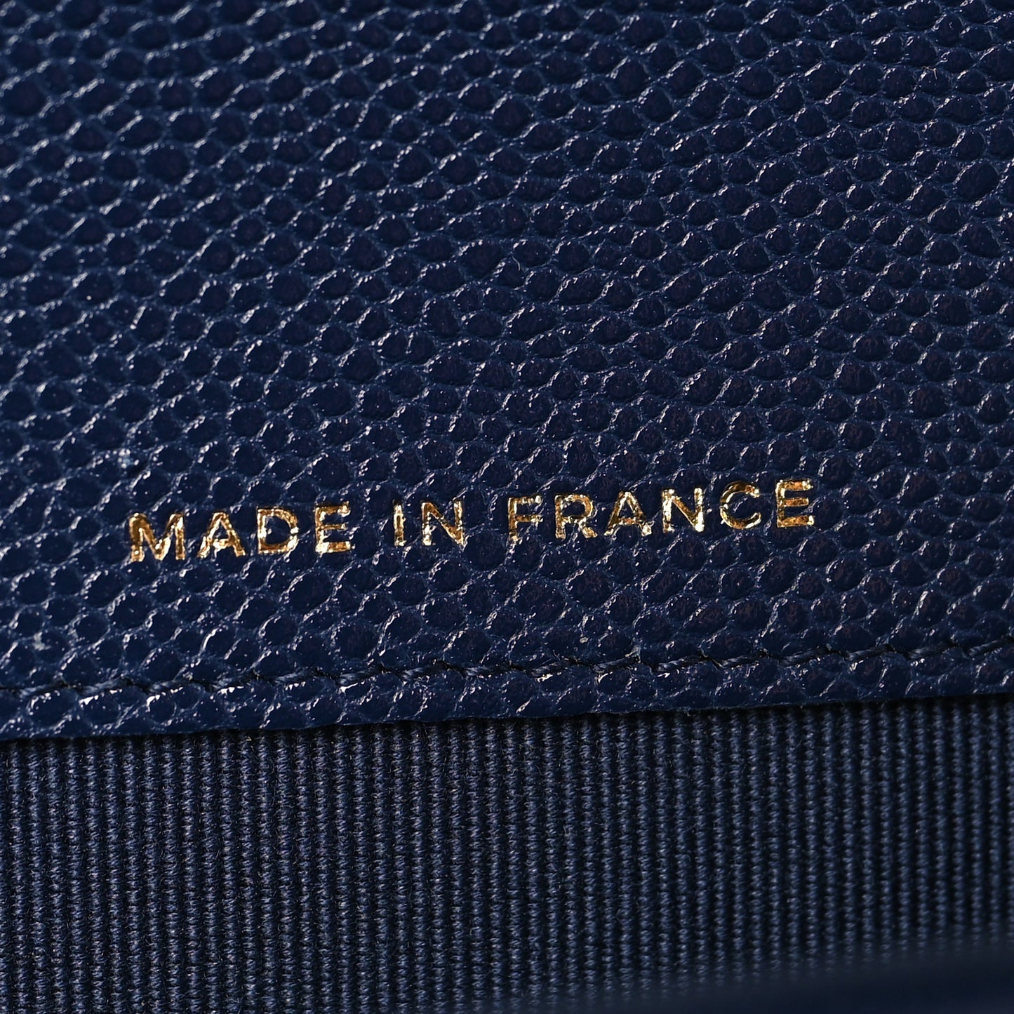 Caviar Quilted Flap Card Holder Wallet Navy Blue