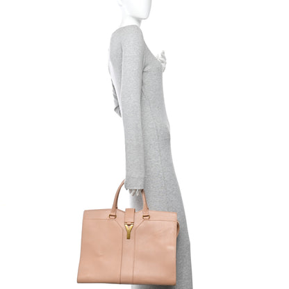 Saint Laurent Textured Calfskin Large Cabas ChYc Beige 2 of 12