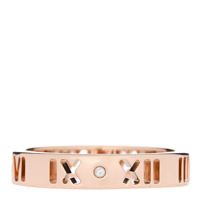 Tiffany 18K Rose Gold Diamond Atlas Pierced Ring 50 5.25 1 of 5